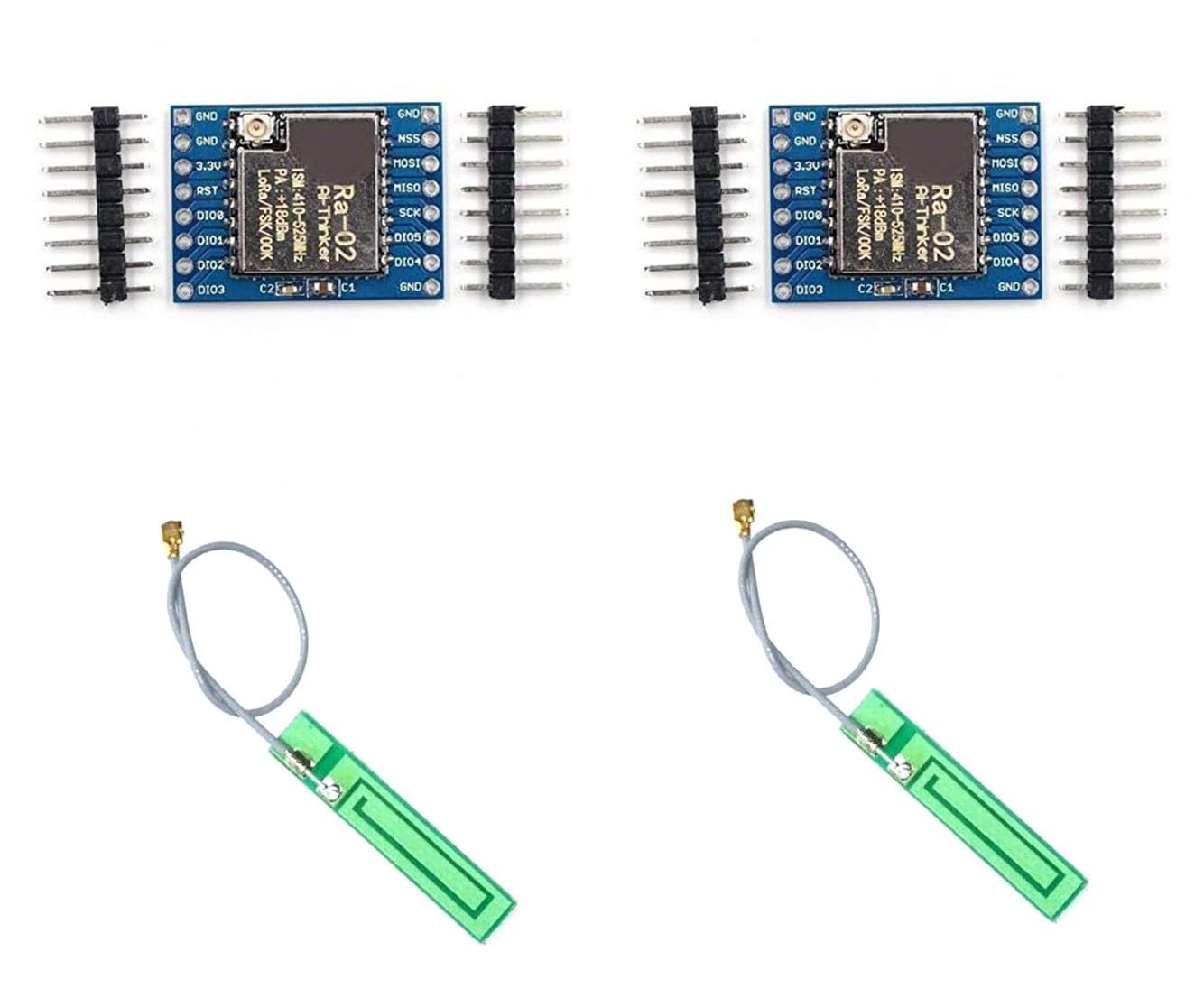 Electrobot Lora Module 2-Pack for Wireless Transmission, 433MHz